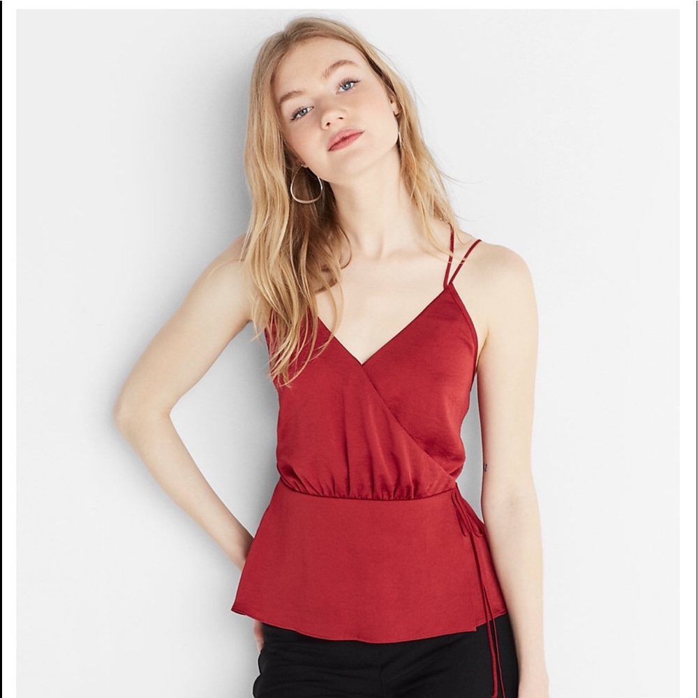 Express Satin Wrap Cami